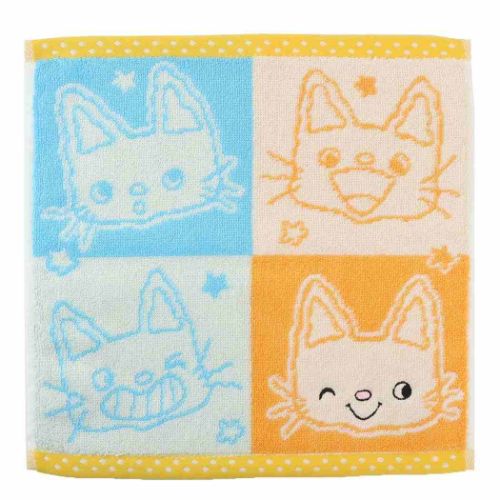 ミニタオル ノンタン ジャガードハンカチタオル ニコニコ 林タオル 汗拭きタオル 絵本メール便可 マシュマロポップ
