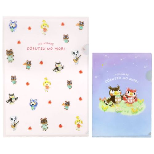 クリアフォルダー あつまれどうぶつの森 クリアファイルセット A4＆A5シングル フータ＆フーコ サンス..