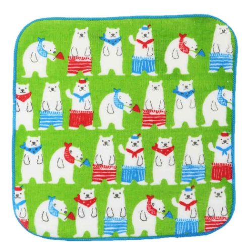 ミニタオル ハンカチタオル しろくま ミントイン 汗拭きタオル 男の子 メール便可 マシュマロポップ