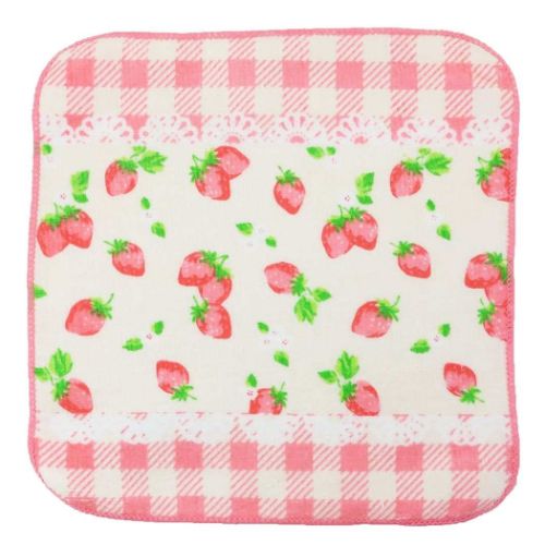 ミニタオル ハンカチタオル ベリーベリー ミントイン 汗拭きタオル かわいい メール便可 マシュマロポップ