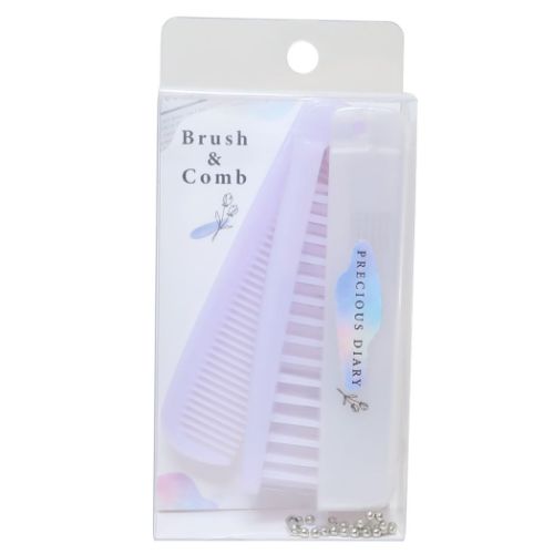 ヘアブラシ 折りたたみブラシ＆コーム PRECIOUS DIARY カミオジャパン プレゼント かわいい 折りたたみくし メール便可 マシュマロポップのサムネイル