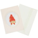 グリーティングカード いわさきちひろ とうめいフレームカード Red Green Flash メッセージカード かわいい メール便可 マシュマロポップ