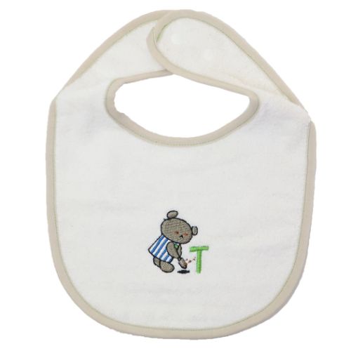 ベビービブ キャラ こぐまちゃんえほん イニシャルスタイ T ウェーブ COCOWALK よだれかけ ベビー 赤ちゃん用品 出産祝い ギフト 絵本メール便可 マ...