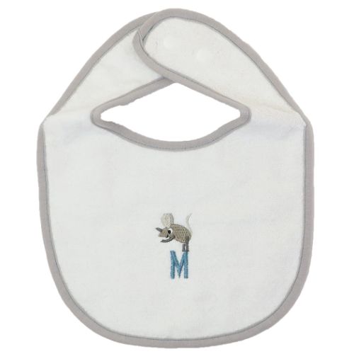 ベビービブ キャラ レオレオニ イニシャルスタイ M ウェーブ COCOWALK よだれかけ ベビー 赤ちゃん用品 出産祝い ギフト 絵本メール便可 マシュマロ...