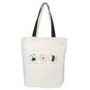 トートバッグ ファスナー付きキャンバストート おむすびぱんだず ミントイン 手提げかばん かわいい メール便可 マシュマロポップ