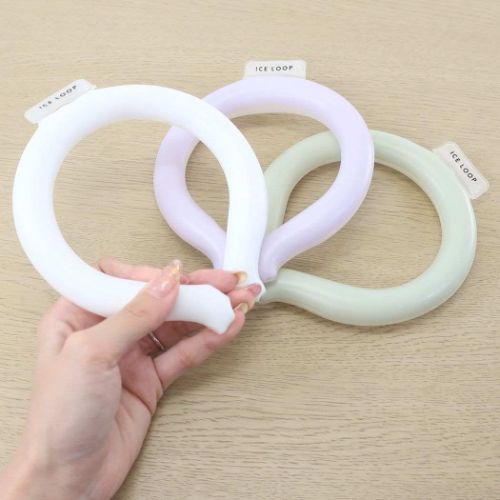 夏用クールネック 首もとひんやりアイスループ Sサイズ カミオジャパン ICE LOOP 熱中症対策 子供 ネッククーラー 冷却 マシュマロポップ