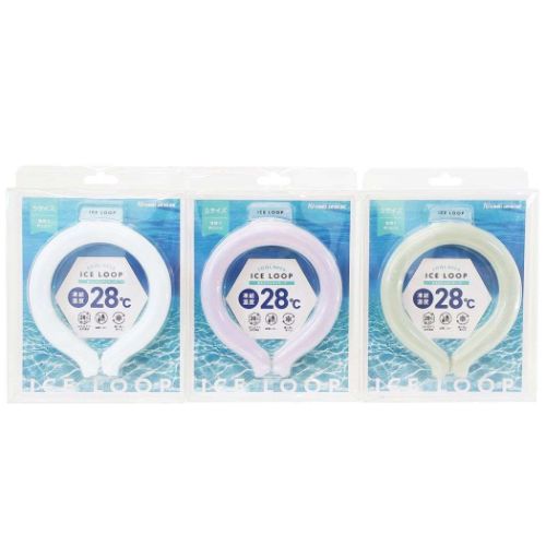 夏用クールネック 首もとひんやりアイスループ Sサイズ カミオジャパン ICE LOOP 熱中症対策 子供 ネッククーラー 冷却 マシュマロポップ