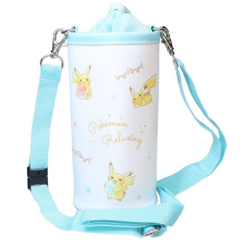 ペットボトルホルダー ポケットモンスター ショルダー付きボトルケース ブルー ポケモン カミオジャパン アウトドア水筒 マシュマロポップのサムネイル