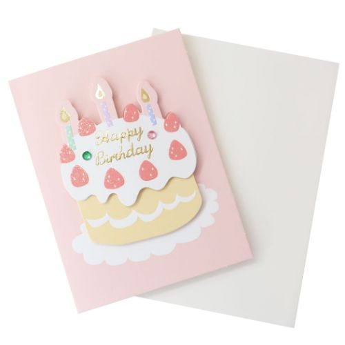 グリーティングカード ハンドメイドミニカード バースデー MP-01 アクティブコーポレーション 誕生日 メッセージカード メール便可 マシュマロポップ