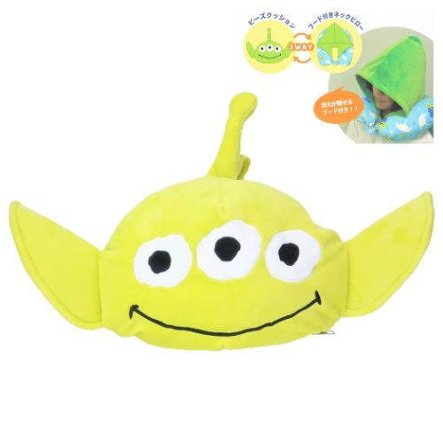クッション トイストーリー フード付きネックピロー キラキラエイリアン ディズニー 丸眞 プレゼント ギフト おもしろ雑貨 マシュマロポップのサムネイル