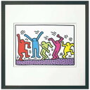 アートポスター キースヘリング Keith Haring Untitled (dance) 美工社 額付き ギフト インテリア 取寄品 マシュマロポップ