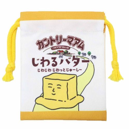 楽天ガールズ雑貨通販マシュマロポップ巾着袋 カントリーマアム ミニ巾着 じわるバター お菓子パッケージ ケイカンパニー 小物入れ メール便可 マシュマロポップ