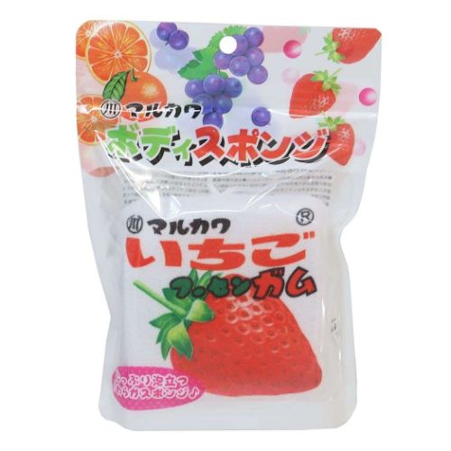 バス用品 フーセンガム ボディスポンジ いちご お菓子パッケージ サンタン お風呂雑貨 マシュマロポップ