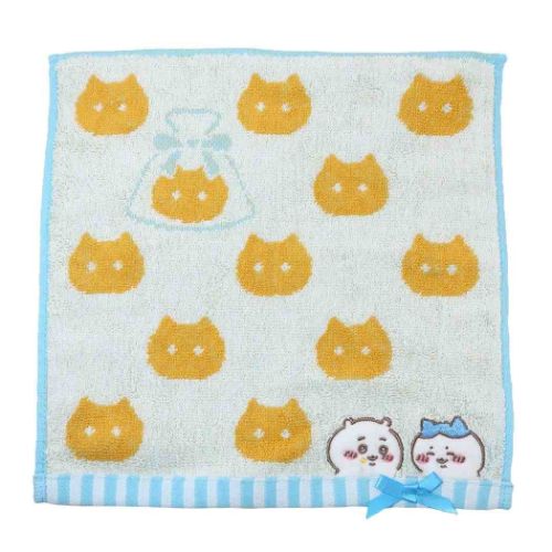 ミニタオル ちいかわ ジャガードハンカチタオル 思い出リボン 丸眞 汗拭きタオル メール便可 マシュマロポップ