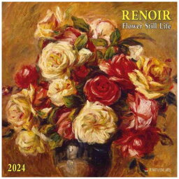 2024 Calendar TUSHITA 壁掛けカレンダー2024年 Renoir - Flowers still Life アート 名画 インテリア 令和6年暦 マシュマロポップ