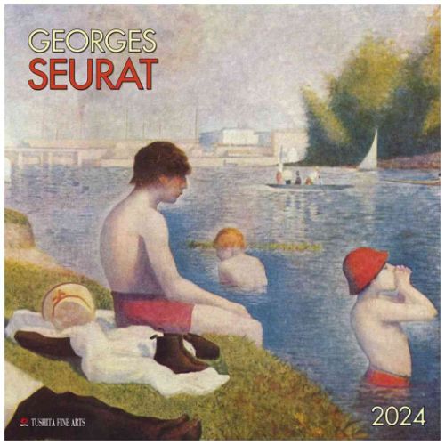 2024 Calendar TUSHITA 壁掛けカレンダー2024年 Georges Seurat アート 名画 インテリア 令和6年暦 マシュマロポップ