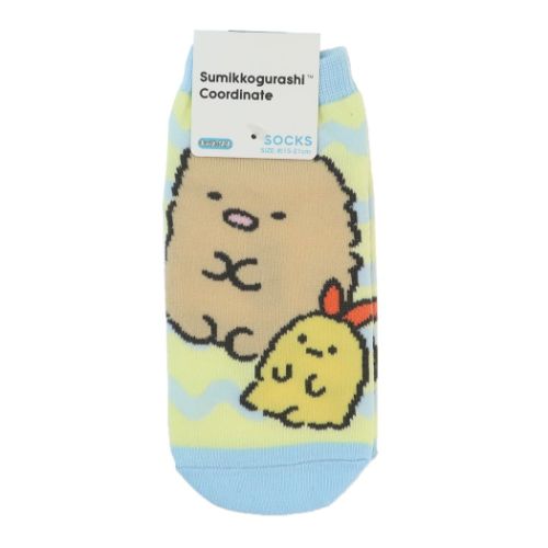 ジュニアソックス すみっコぐらし 子ども用靴下 とんかつ ウェーブ サンエックス スモールプラネット キャラックス メール便可 マシュマロポップ