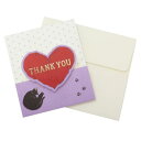 グリーティングカード くらはしれい ポップアップ ミニカード サンキュー(ハート) アクティブコーポレーション お礼 封筒付き 猫雑貨 メール便可 マシュマロポ...