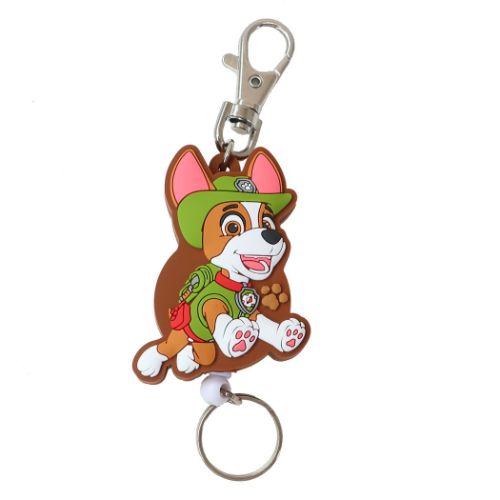 キーリング パウパトロール ラバーリールキーホルダー トラッカー エスケイジャパン 鍵ホルダー アニメ..
