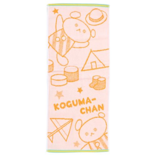 フェイスタオル こぐまちゃん ジャガード ロングタオル 元気いっぱい 林タオル プレゼント 絵本メール便可 マシュマロポップ