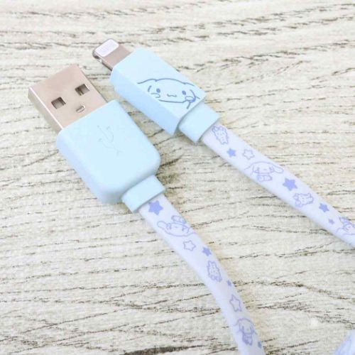 充電ケーブル シナモロール USB Lightning 対応 同期＆充電ケーブル ライトニングケーブル1.2m サンリオ グルマンディーズ MFi認証 同期＆充電対応 メール便可 マシュマロポップ