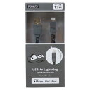 充電ケーブル スヌーピー USB Lightning 対応 同期&充電ケーブル ライトニングケーブル1.2m ブラック ピーナッツ グルマンディーズ MFi認証 同期&充電対応 メール便可 マシュマロポップ