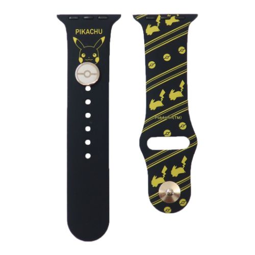 アップルウォッチ替えバンド ポケットモンスター Apple Watch 41/40/38 mm 対応チャーム付きシリコンバンド ピカチュウ ポケモン グルマンディーズ ファッション メール便可 マシュマロポップ