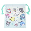 巾着袋 サンリオキャラクターズ 巾着XS きんちゃくポーチ ミント サンリオ マルヨシ 新学期準備雑貨 幼稚園 小学生 メール便可 マシュマロポップ(3)