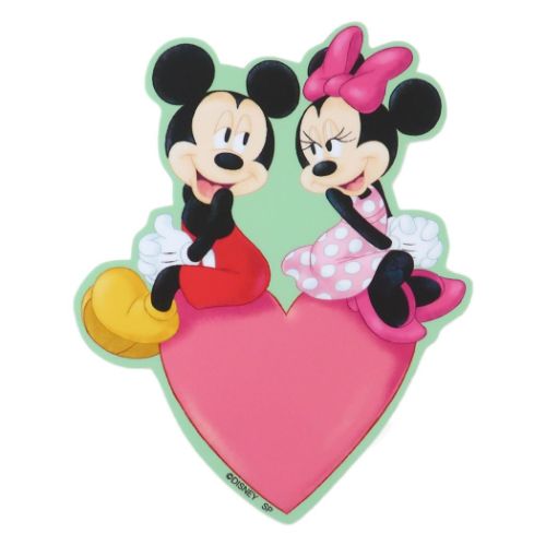 ビッグシール ミッキーマウス＆ミニーマウス アウトドアステッカー ハート ディズニー スモールプラネ..