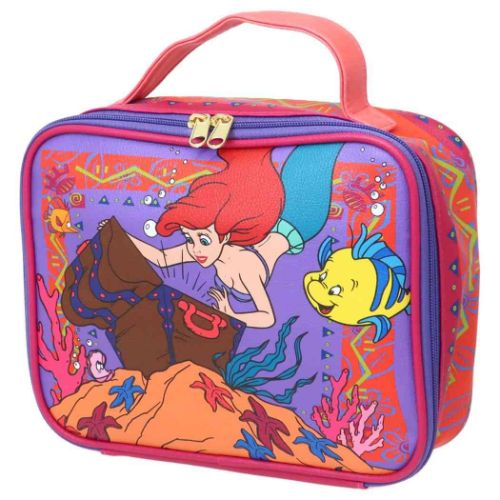 コスメポーチ リトルマーメイド トランクポーチ PU ディズニープリンセス スモールプラネット ノスタルジカシリーズ 旅行用品 化粧ポーチ 大容量 マシュマロポップのサムネイル