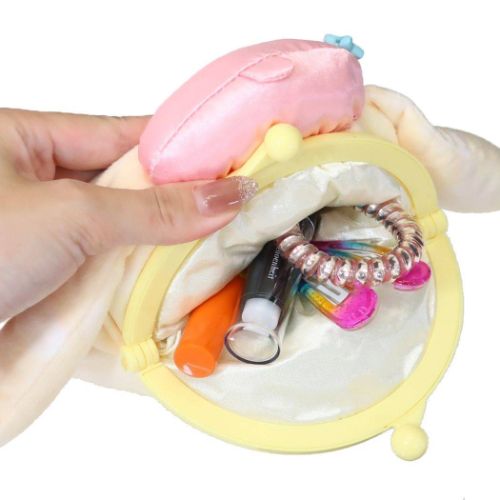 ネックポーチ ポムポムプリン プラがまぐち ゆめふわ サンリオ エスケイジャパン ぬいぐるみがまぐちポーチ ポシェット マシュマロポップ