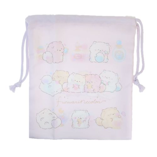巾着袋 ふんわりねころん 巾着M きんちゃくポーチ 粧美堂 新学期準備 体操服入れ メール便可 マシュマ..