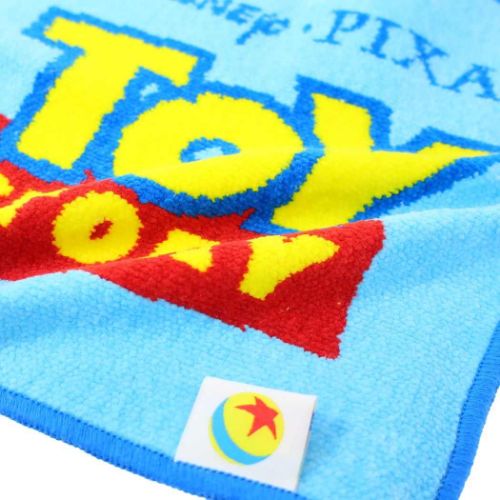 ミニタオル トイストーリー シェニールミニタオル ハンカチタオル ブルーロゴ ディズニー 丸眞 汗拭きタオル メール便可 マシュマロポップ