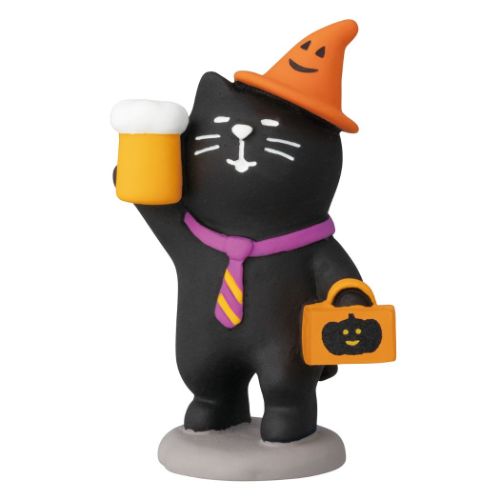 マスコット コンコン広場 ハロウィンフェス ハロウィンの酔っ払い猫 concombre デコレ インテリア かわいい プレゼント マシュマロポップ