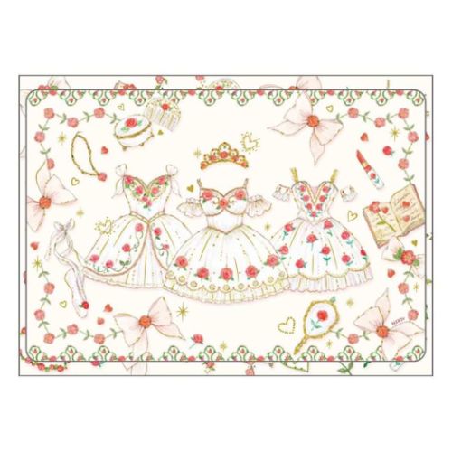 手紙セット たけいみき ミニレターセット フローラの目覚め クローズピン ミニ便箋&ミニ封筒 ガーリーイラスト メール便可 マシュマロポップ