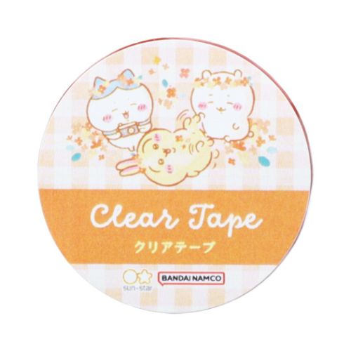 デコテープ ちいかわ クリアテープ オレンジ サンスター文具 デコレーション メール便可 マシュマロポップのサムネイル