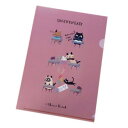 クリアフォルダー クリアファイルA5 UNEVEN CATS school 木野瀬印刷 新学期準備文具 かわいい メール便可 マシュマロポップ