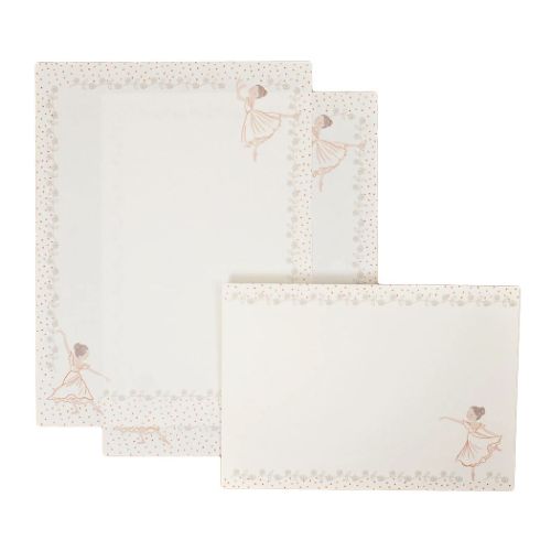 手紙セット レターセット アロンジェ バレエ 木野瀬印刷 便箋＆封筒 かわいい メール便可 マシュマロポップ