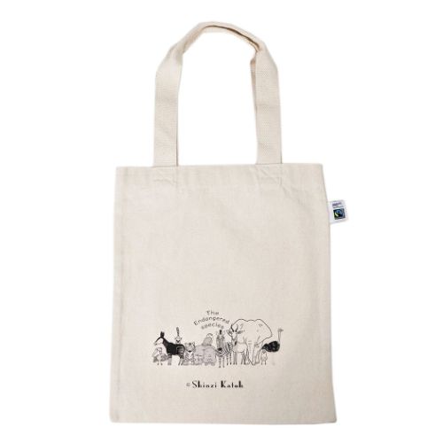 トートバッグ トートバッグ 絶滅危惧種 集合 フェアトレード 木野瀬印刷 手提げかばん かわいい メール便可 マシュマロポップ