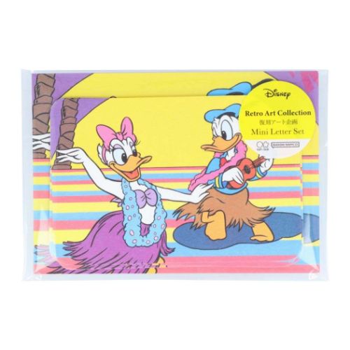 レターセット/お手紙セット ディズニークラシック ミニレターセット レトロ フラダンス ディズニー サンスター文具 おしゃれ メール便可 マシュマロポップ