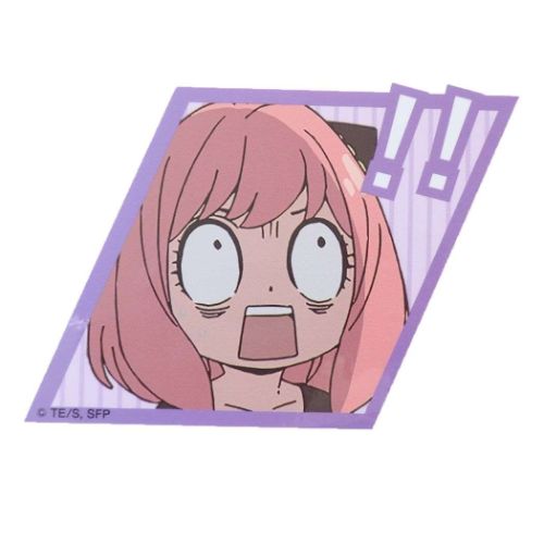 キャラクターステッカー スパイファミリー ダイカットシール アーニャ　びっくり 少年ジャンプ スモールプラネット デコシール アニメメール便可 マシュマロポップのサムネイル