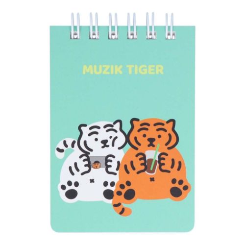 メモ帳 MUZIK TIGER　ムジークタイガー Wリングメモ A7 B 韓国　SNS サンスター文具 新学期準備文具 かわいい メール便可 マシュマロポップ