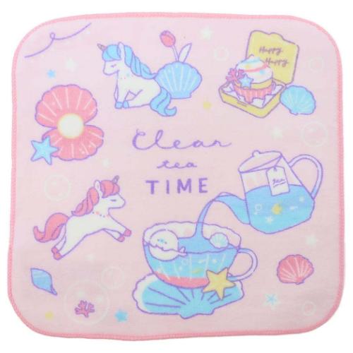 ミニタオル ちびタオル CLEAR TEA TIME 新入学 カミオジャパン 新学期準備雑貨 女の子 メール便可 マシュマロポップ