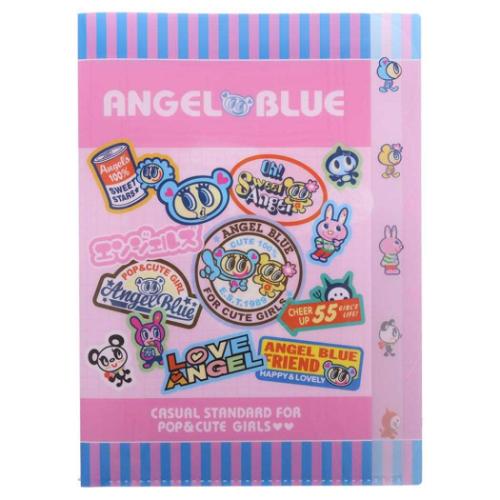 クリアファイル Angel Blue エンジェルブルー ダイカットクリアファイル5P ピンク 新入学 サンスター文具 学校 プチギフト かわいい メール便可 マシュマロポップ