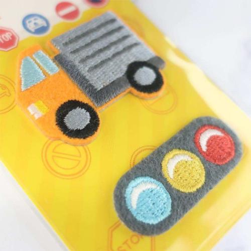 ワッペン アイロンパッチシール トラック パイオニア 手芸用品 キッズ メール便可 マシュマロポップ