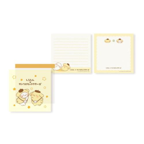 メモ帳 サンリオキャラクターズ スクエアメモ シロタン ポムポムプリン サンリオ エムプラン かわいい メール便可 マシュマロポップ