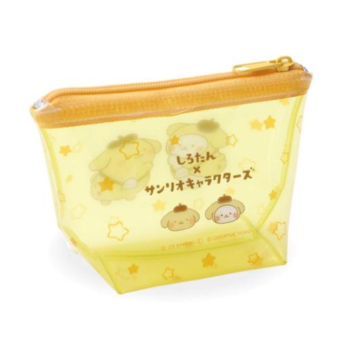 クリアポーチ サンリオキャラクターズ プチポーチ シロタン ポムポムプリン サンリオ エムプラン かわいい マシュマロポップ
