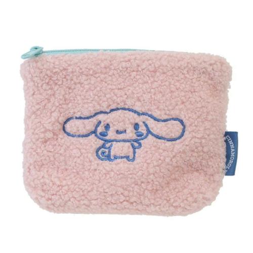 リップポーチ サンリオキャラクターズ ボア ミニポーチ シナモロール ダスティピンク サンリオ エムプラン メイクポーチ ギフト かわいい マシュマロポップ