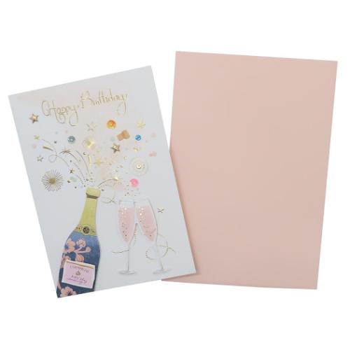 グリーティングカード ハンドメイド バースデー GE-91 アクティブコーポレーション 誕生日 お祝 メッセージカード 封筒付き メール便可 マシュマロポップ