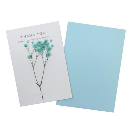 グリーティングカード ドライフラワー サンキュー アクティブコーポレーション メッセージカード 封筒付き メール便可 マシュマロポップ